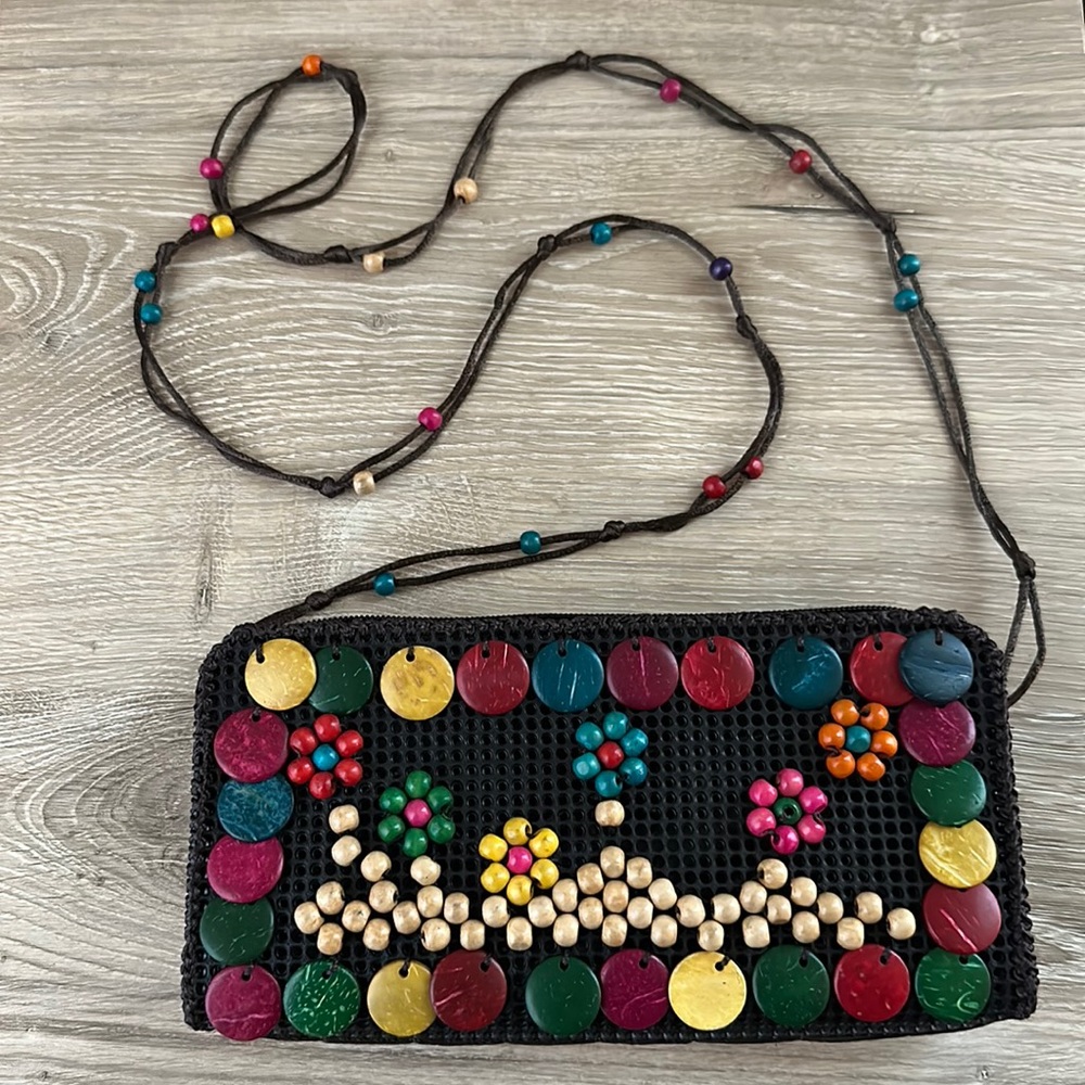 BOHO beaded crossbody bag